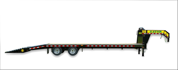 Gooseneck Flat Bed Equipment Trailer | 20 Foot + 5 Foot Flat Bed Gooseneck Equipment Trailer For Sale   Dyer County, Tennessee